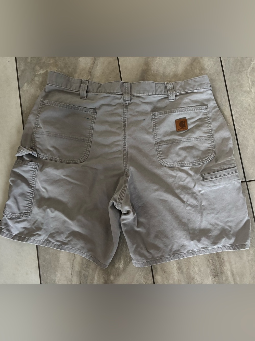 Carhartt Men's Light Gray Work Shorts size 38